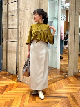 「GIANNI CHIARINI（ジャンニ キアリーニ）のアイテム（ハンドバッグ）」を使った、HIRANOさん（レディース・150cm）の秋コーディネート