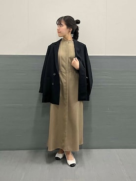 「骨格ウェーブ」｜「アイテム（その他アウター）」を使った、HIRANOさん（レディース・150cm）の秋コーディネート
