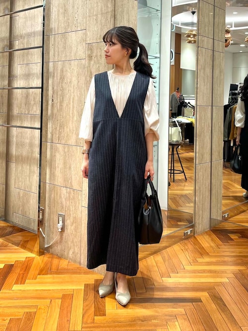 セール】ディープVネックストライプワンピース（ワンピース）｜URBAN