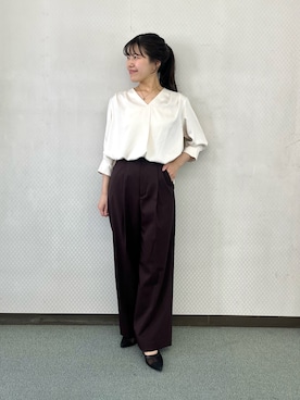 「URBAN RESEARCH ROSSO WOMEN（アーバンリサーチ　ロッソ）のアイテム（パンツ）」を使った、HIRANOさん（レディース・152cm）の秋コーディネート