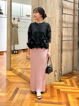 「アイテム（スカート、ピンク系）」を使った、HIRANOさん（レディース・150cm）の夏コーディネート