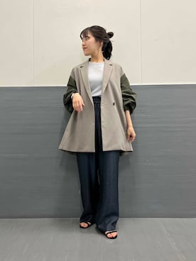 「CHIGNON（シニヨン）のアイテム（ジャケット/アウター）」を使った、HIRANOさん（レディース・150cm）の秋コーディネート