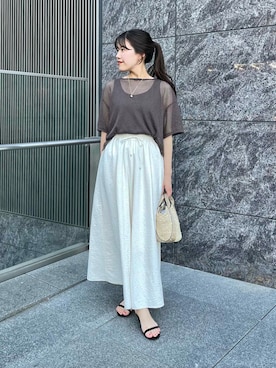 「URBAN RESEARCH ROSSO WOMEN（アーバンリサーチ　ロッソ）のアイテム（アクセサリー）」を使った、HIRANOさん（レディース・150cm）の夏コーディネート