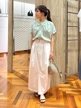 「URBAN RESEARCH ROSSO WOMEN（アーバンリサーチ　ロッソ）のアイテム（スカート）」を使った、HIRANOさん（レディース・150cm）の夏コーディネート