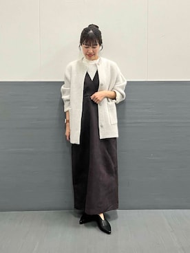「URBAN RESEARCH ROSSO WOMEN（アーバンリサーチ　ロッソ）のアイテム（ジャンパースカート）」を使った、HIRANOさん（レディース・150cm）の秋コーディネート