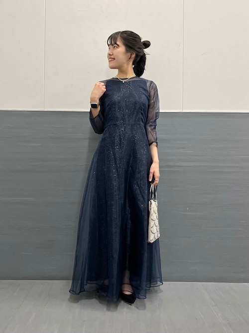 kaene ドレス kaene ラメミックスステッチレースドレス : ZOZOTOWN