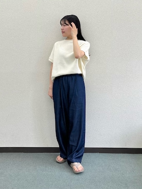「URBAN RESEARCH DOORS（アーバンリサーチドアーズ）のアイテム（デニムパンツ）」を使った、HIRANOさん（レディース・152cm）の夏コーディネート