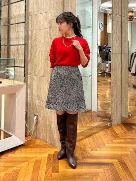 「アイテム（ピーコート）」を使った、HIRANOさん（レディース・150cm）の秋コーディネート