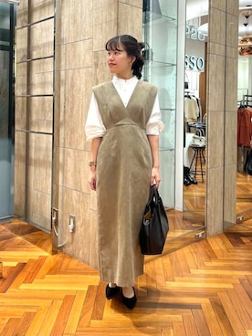 「URBAN RESEARCH ROSSO WOMEN（アーバンリサーチ　ロッソ）のアイテム（ジャンパースカート）」を使った、HIRANOさん（レディース・150cm）の秋コーディネート