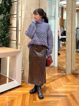 「GIANNI CHIARINI（ジャンニ キアリーニ）のアイテム（ハンドバッグ）」を使った、HIRANOさん（レディース・150cm）の秋コーディネート