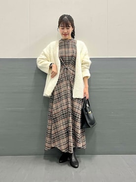「アイテム（シャツワンピース）」を使った、HIRANOさん（レディース・150cm）の秋コーディネート