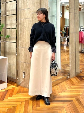 「GIANNI CHIARINI（ジャンニ キアリーニ）のアイテム（ハンドバッグ）」を使った、HIRANOさん（レディース・150cm）の冬コーディネート