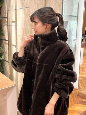 「寒い」｜「アイテム（ブルゾン）」を使った、HIRANOさん（レディース・150cm）の冬コーディネート