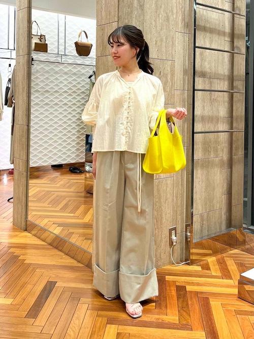 ANTONELLI 25SS パンツ ベージュ系 Made In Italy セール】ベルト付ロールアップパンツ（その他パンツ）｜URBAN