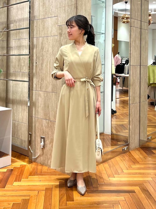 セール】カシュクールデザインボタンワンピース（ワンピース）｜URBAN