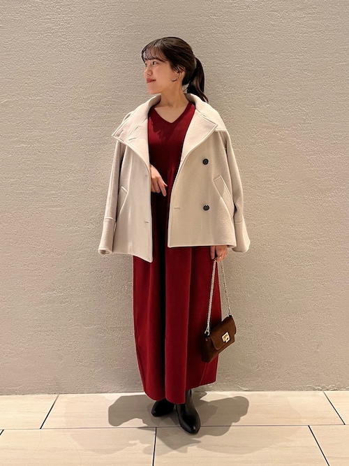 セール】『WEB/一部店舗限定』フォルムシルエットVネックリブ