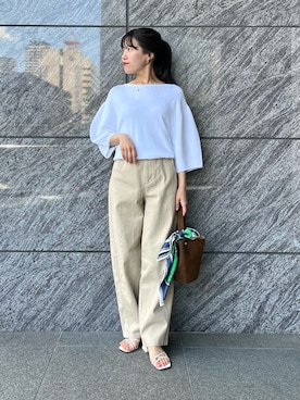 「秋のコーデ」｜「アイテム（財布/小物）」を使った、HIRANOさん（レディース・150cm）の夏コーディネート