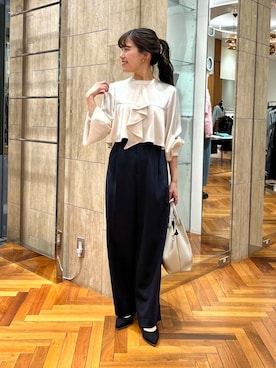 「GIANNI CHIARINI（ジャンニ キアリーニ）のアイテム（ハンドバッグ）」を使った、HIRANOさん（レディース・150cm）の秋コーディネート