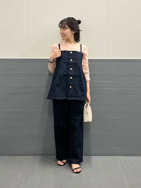 「URBAN RESEARCH ROSSO WOMEN（アーバンリサーチ　ロッソ）の『別注』Lee×ROSSO　DENIM SET UP（セットアップ）」を使った、HIRANOさん（レディース・150cm）の秋コーディネート