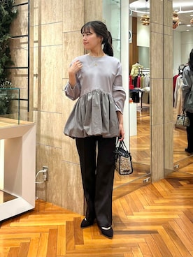 「GIANNI CHIARINI（ジャンニ キアリーニ）のアイテム（ハンドバッグ）」を使った、HIRANOさん（レディース・150cm）の冬コーディネート