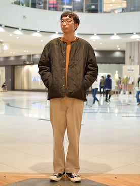 「FORK&SPOON（フォークアンドスプーン）のアイテム（ブルゾン）」を使った、しおやんさん（メンズ・180cm）の秋コーディネート
