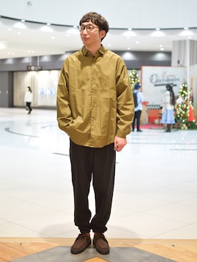 「patagonia」｜「アイテム（スウェットパンツ）」を使った、しおやんさん（メンズ・180cm）の冬コーディネート