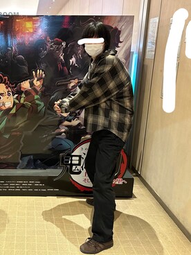 「鬼滅の刃」｜ナスさん（メンズ・178cm）の冬コーディネート