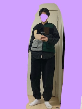 「アイテム（ダウンベスト、その他）」を使った、ナスさん（メンズ・178cm）の春コーディネート