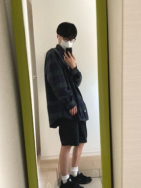 「NIKE（ナイキ）のアイテム（スニーカー、ブラック系）」を使った、ナスさん（メンズ・178cm）の春コーディネート