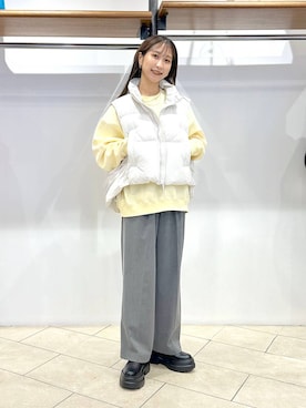 「高見え」｜「アイテム（ダウンベスト）」を使った、katoooさん（レディース・163cm）の秋コーディネート