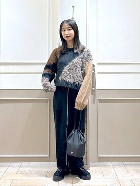 「高見え」｜「アイテム（モカシン/デッキシューズ）」を使った、katoooさん（レディース・163cm）の秋コーディネート
