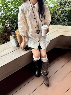 「LOWRYS FARM（ローリーズファーム）のアイテム（シャツ/ブラウス）」を使った、かとぅーさん（レディース・163cm）の秋コーディネート