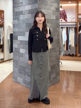「LOWRYS FARM（ローリーズファーム）のアイテム（ハンドバッグ）」を使った、かとぅーさん（レディース・163cm）の秋コーディネート