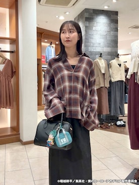 「アイテム（ポーチ）」を使った、katoooさん（レディース・163cm）の秋コーディネート