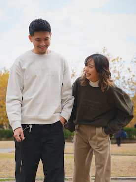 「Saturdays NYC（サタデーズ ニューヨークシティ ）のアイテム（スウェット）」を使った、NATSUKIさん（レディース・162cm）の冬コーディネート