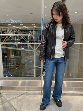 「AVIREX（アヴィレックス）のアイテム（その他アウター）」を使った、halnoさん（レディース・158cm）の夏コーディネート