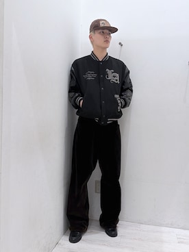 「アイテム（スタジャン）」を使った、kanto ishitaniさん（メンズ・178cm）の秋コーディネート