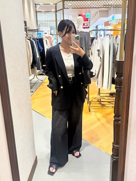 「RIVE DROITE（リヴドロワ）の【コーデのポイントに】レザーボディバッグ（ハンドバッグ）」を使った、takikuruさん（レディース・157cm）の夏コーディネート