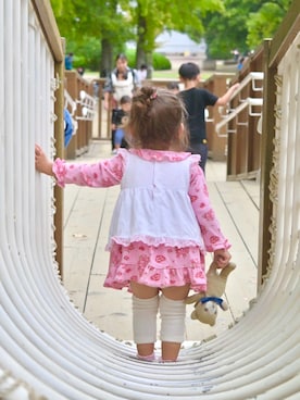 「アイテム（雑貨/ホビー）」を使った、まちぇりetマモンさん（キッズ・90cm）の秋コーディネート