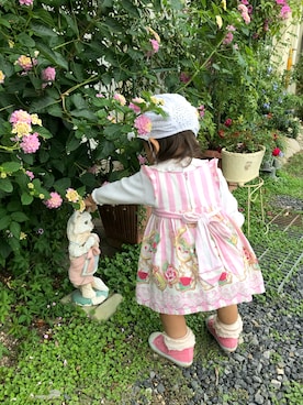 「アイテム（ワンピース/ドレス）」を使った、まちぇりetマモンさん（キッズ・80cm）の夏コーディネート