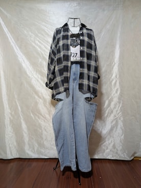 「LADY LIKE（レディライク）のアイテム」を使った、秋冬さん（メンズ・158cm）の夏コーディネート