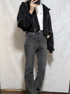 「アイテム（ネックレス）」を使った、秋冬さん（メンズ・158cm）の夏コーディネート