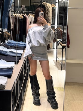 「GYDA（ジェイダ）のアイテム（ワンピース）」を使った、manaさん（レディース・157cm）の秋コーディネート