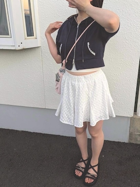 「アイテム（パーカー）」を使った、skさん（レディース・158cm）の夏コーディネート