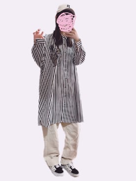 「NEW GENTLEMAN（ニュージェントルマン）のアイテム（帽子）」を使った、うららこ。さん（レディース・157cm）の春コーディネート