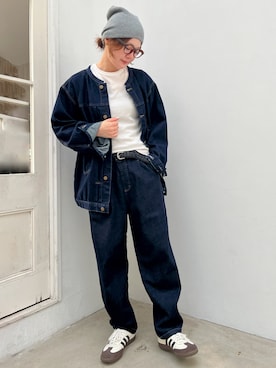 「LBC（エルビーシー）のアイテム」を使った、おかださん（レディース・164cm）の秋コーディネート