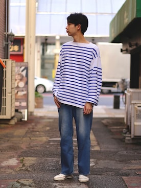 「woadblue（ウォードブルー）のアイテム（パンツ）」を使った、SAKURAGIさん（メンズ・179cm）の秋コーディネート