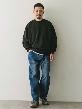 「アイテム（スウェット）」を使った、maedaさん（メンズ・168cm・30代）の秋コーディネート