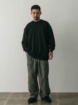 「アイテム（スウェット）」を使った、maedaさん（メンズ・168cm・30代）の秋コーディネート