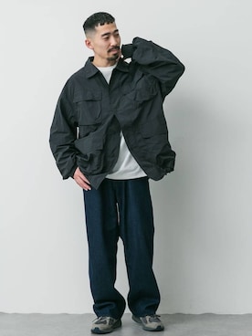 「Snow Peak（スノーピーク）のアイテム（ブルゾン）」を使った、maedaさん（メンズ・168cm）の冬コーディネート